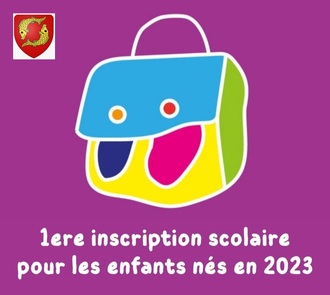 INSCRIPTIONS ÉCOLE MATERNELLE RENTRÉE 2026
