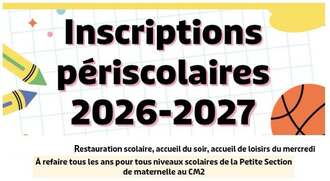 INSCRIPTIONS PERISCOLAIRES 2026/27