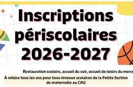 INSCRIPTIONS PERISCOLAIRES 2026/27